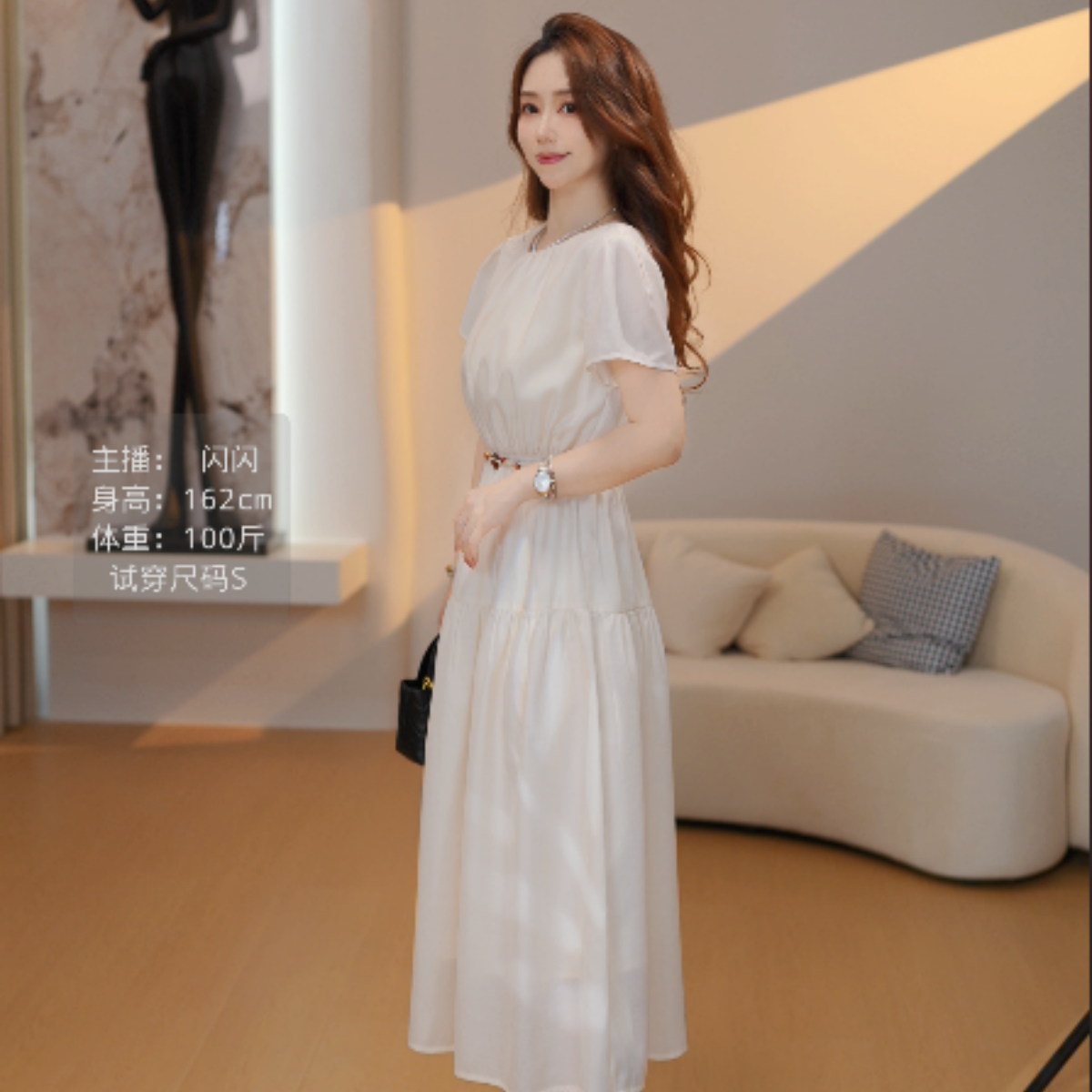 新款时尚轻奢法式名媛风气质修身显瘦黑色连衣裙X0114