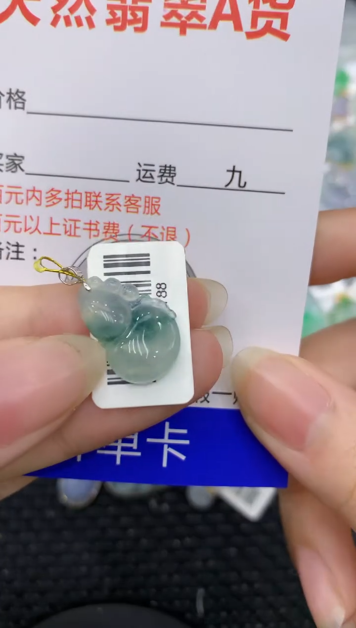 【闪购商品】翡翠颈饰18K金镶嵌8888888888