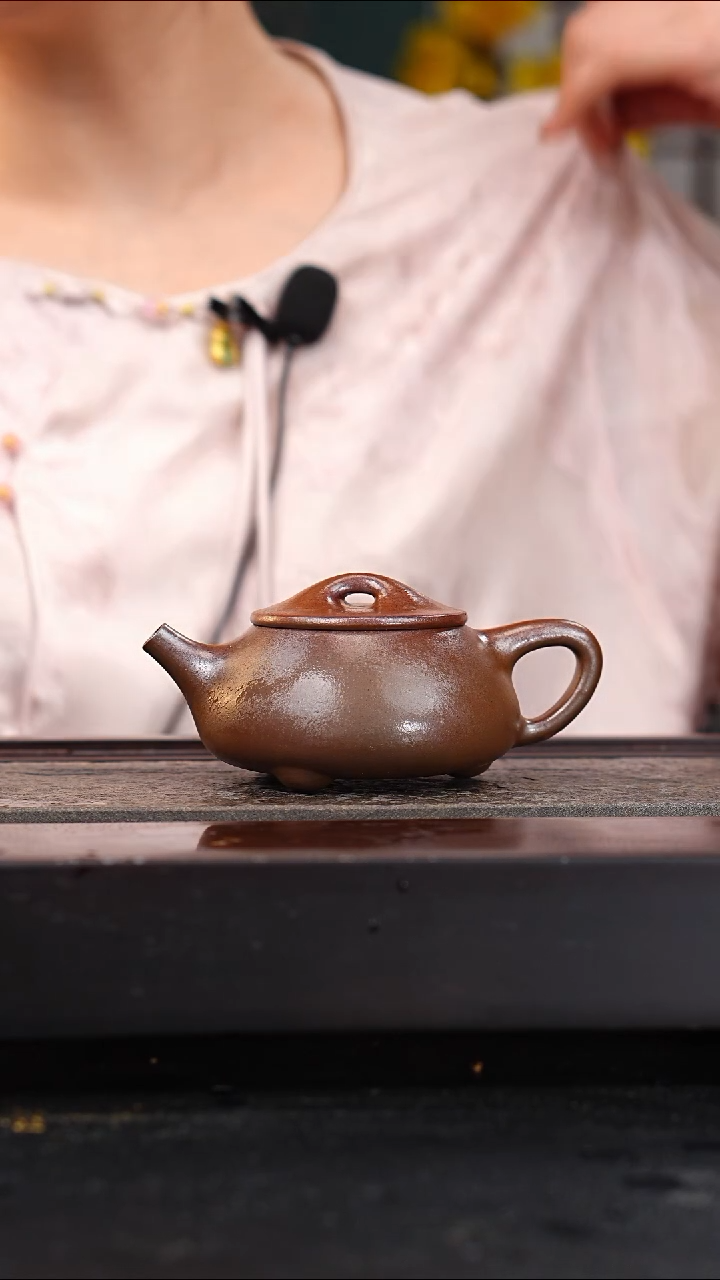 茶壶紫砂黄龙山朱泥柴烧景舟石瓢200c