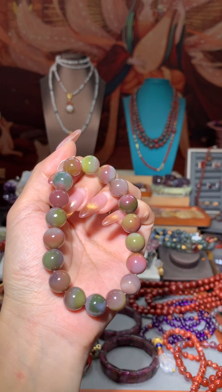 未镶嵌手串玛瑙/玉髓盐源手串11mm多样性发其1