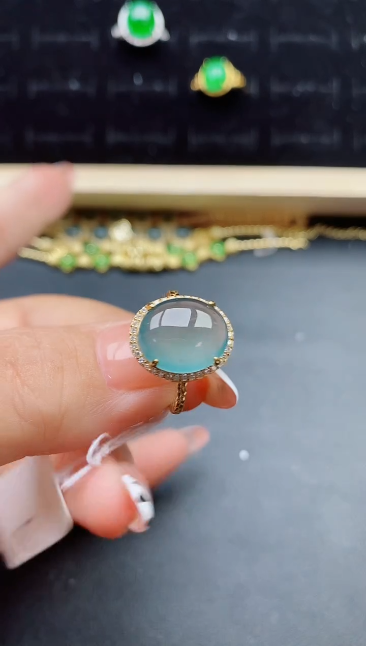 【闪购商品】翡翠银S925镶嵌戒指321321