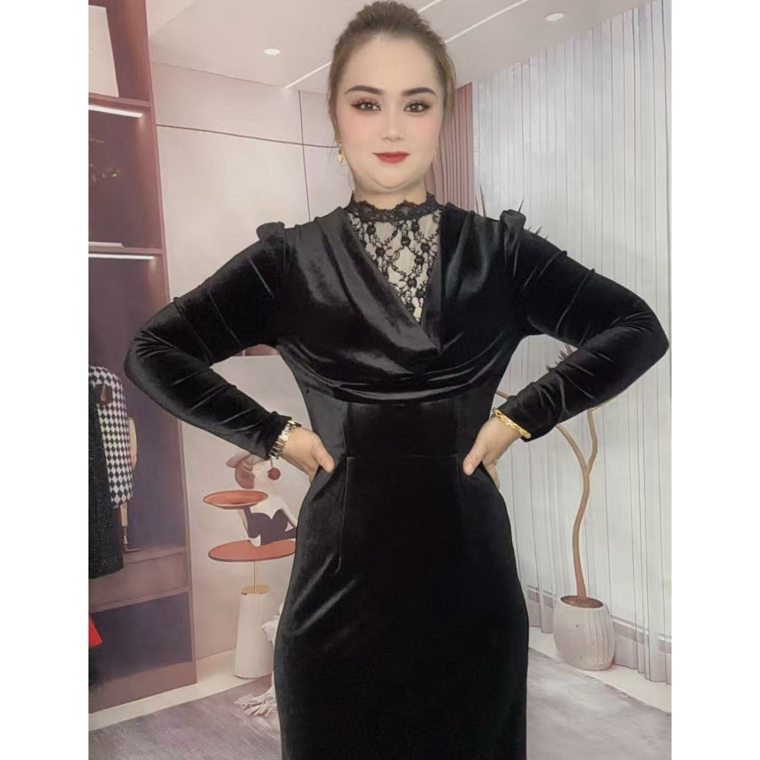 秋季duhawa长款连衣裙