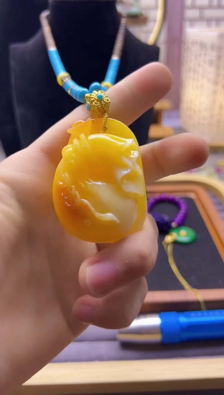 【闪购商品】蜜蜡颈饰14K金镶嵌X807        