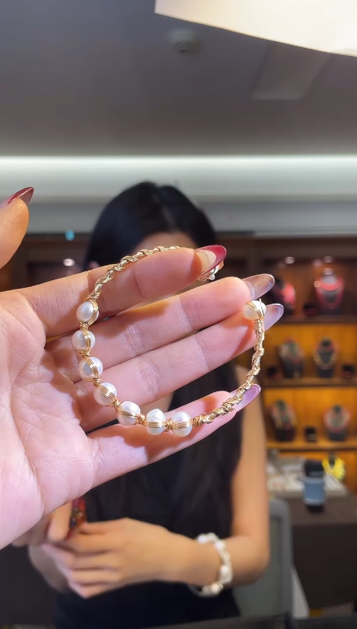 未镶嵌手镯淡水珍珠（多样性发一件）