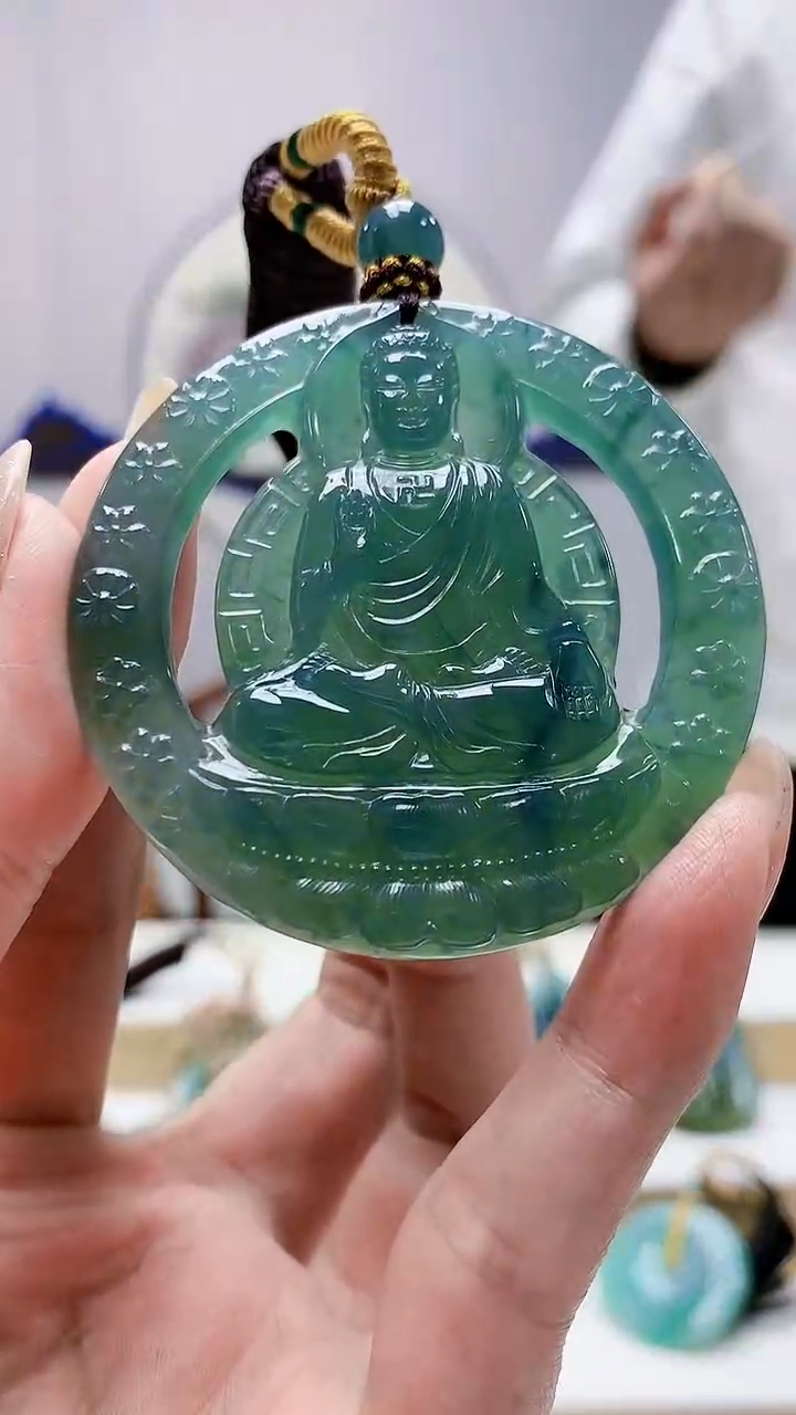 未镶嵌定制翡翠4898MM-毛货挂件217