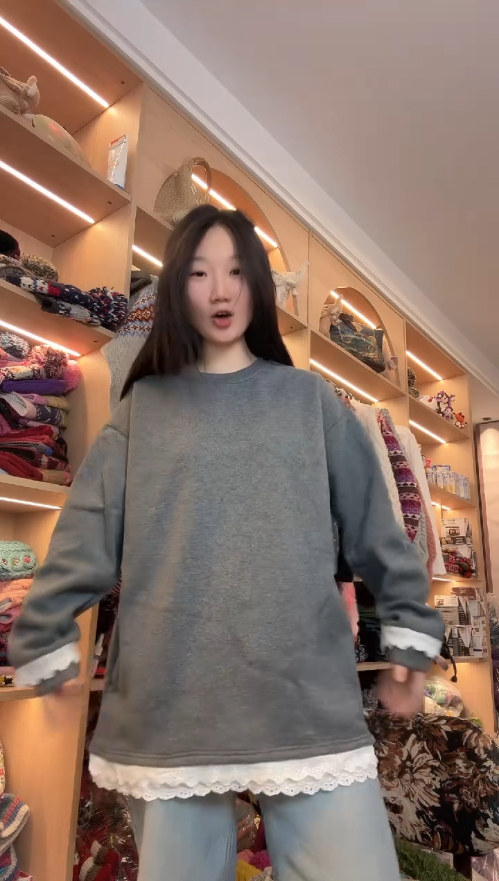 羊毛灰色加厚打底
