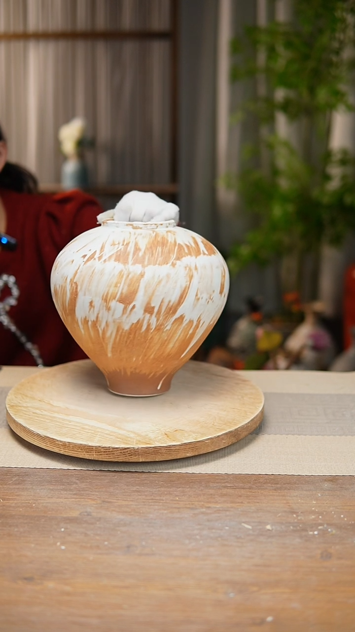 【闪购商品】陶瓷花器诧寂黄月亮罐