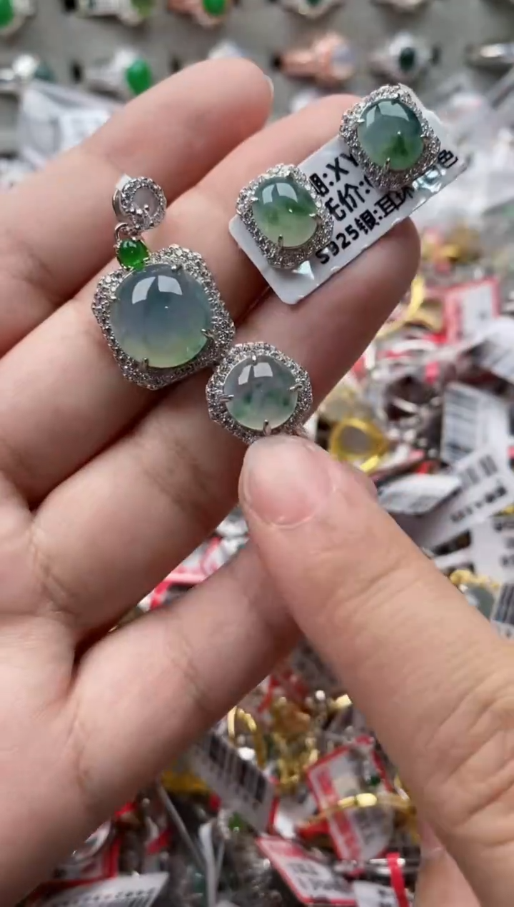 【闪购商品】翡翠戒指银S925镶嵌111111---6
