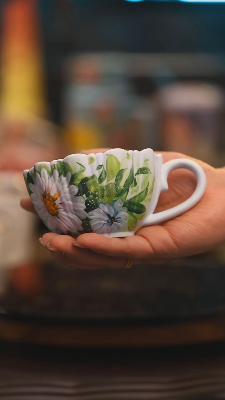 【闪购商品】杯子景德镇设计师釉下彩绘陶瓷