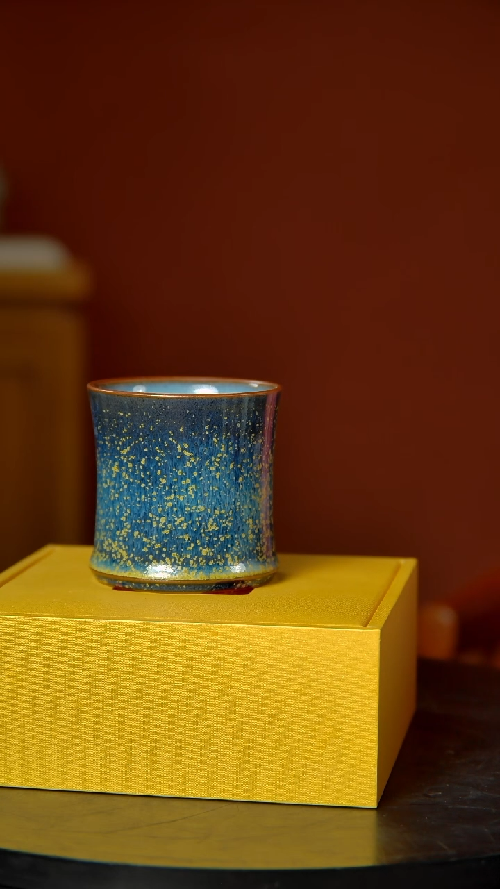 摆件大宋官窑钧瓷主人杯竹浣