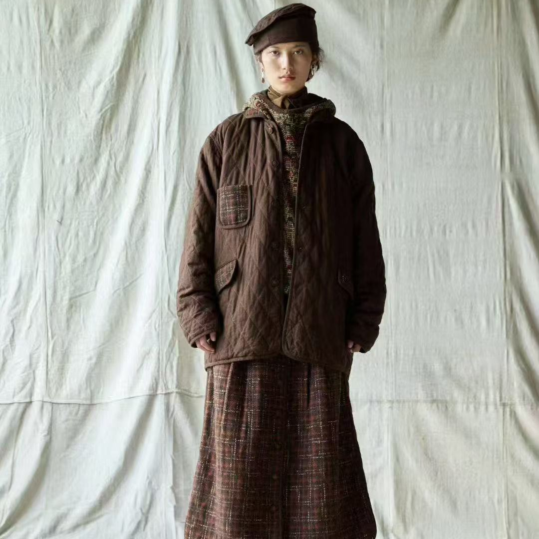 25FW8028外套棉服时尚休闲复古中长款加厚冬季宽松百搭