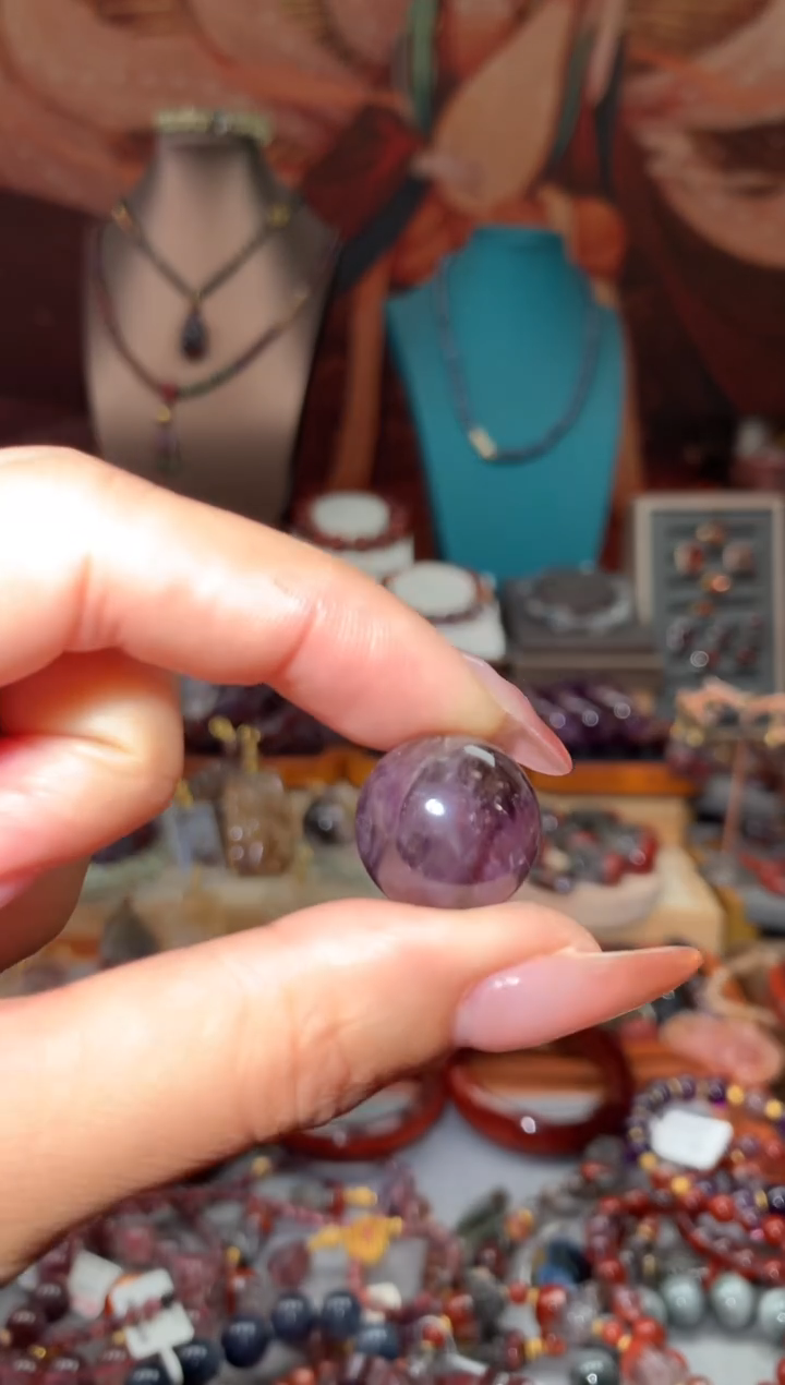 未镶嵌珠宝半成品水晶极光老矿单珠18mm