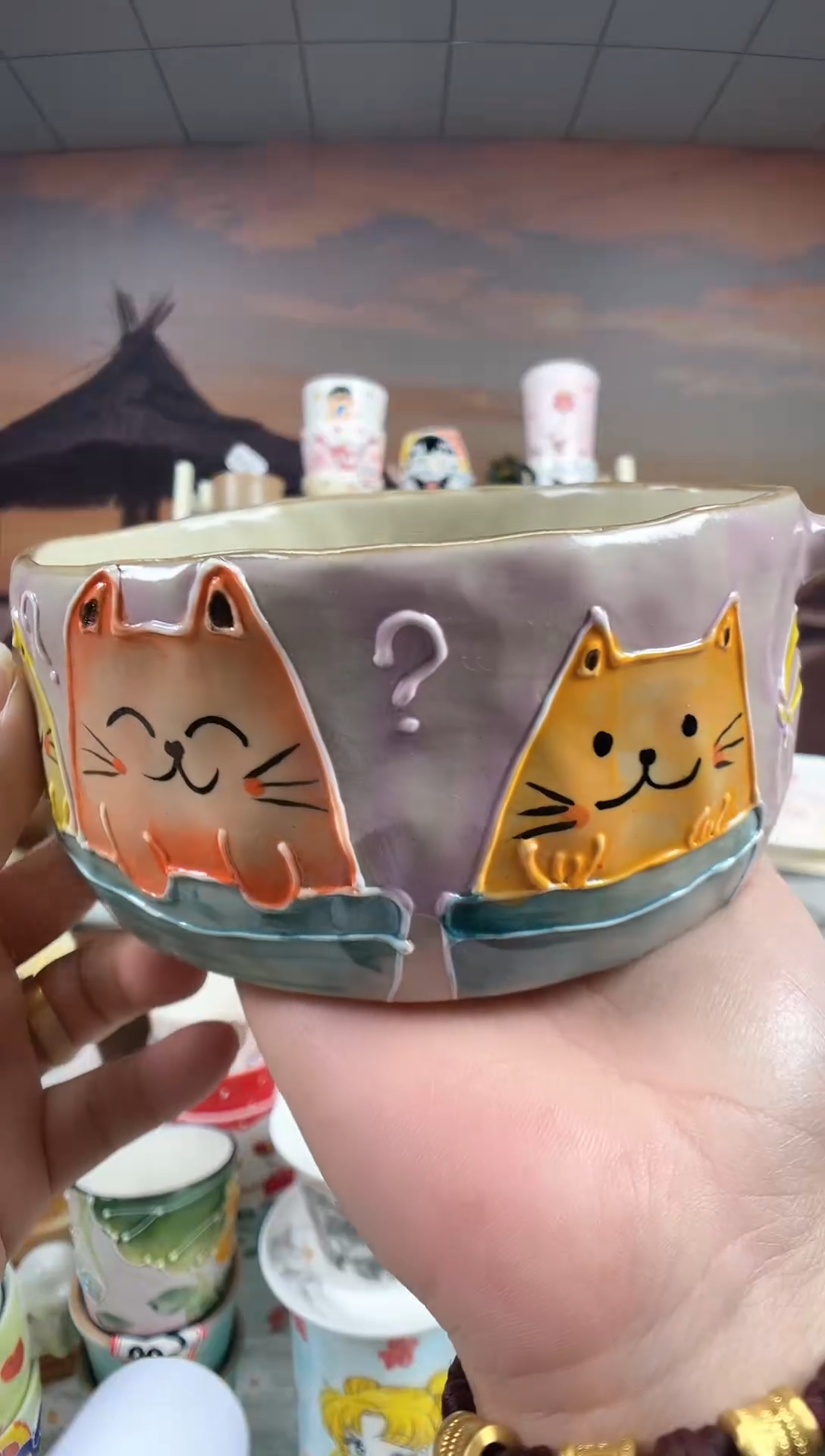 【闪购商品】景德镇手工手绘高温釉下彩陶瓷杯