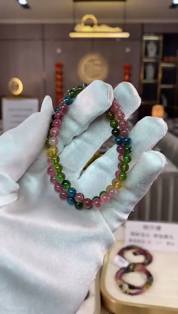 【闪购商品】碧玺单圈手串5mm+未镶嵌多样性发一条）xion