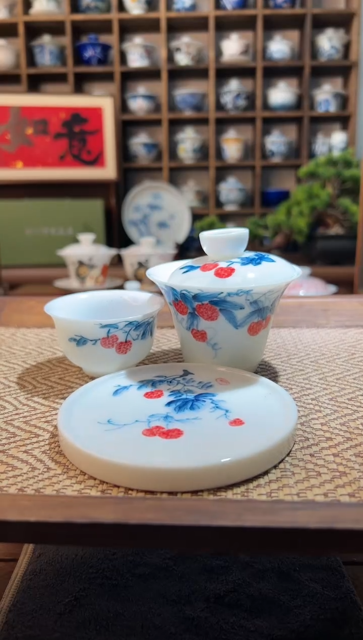 【闪购商品】荔枝小马蹄盖碗+送盖置+送一杯