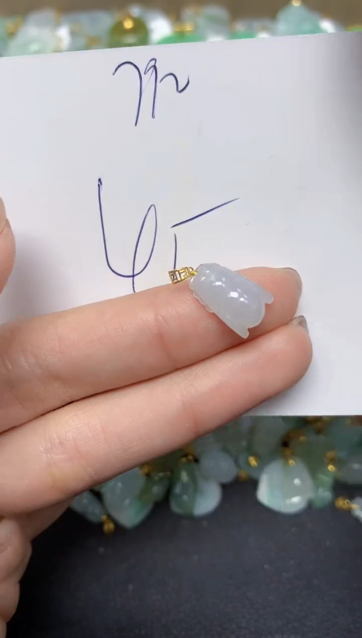 【闪购商品】翡翠颈饰18K金镶嵌 天然翡翠A货