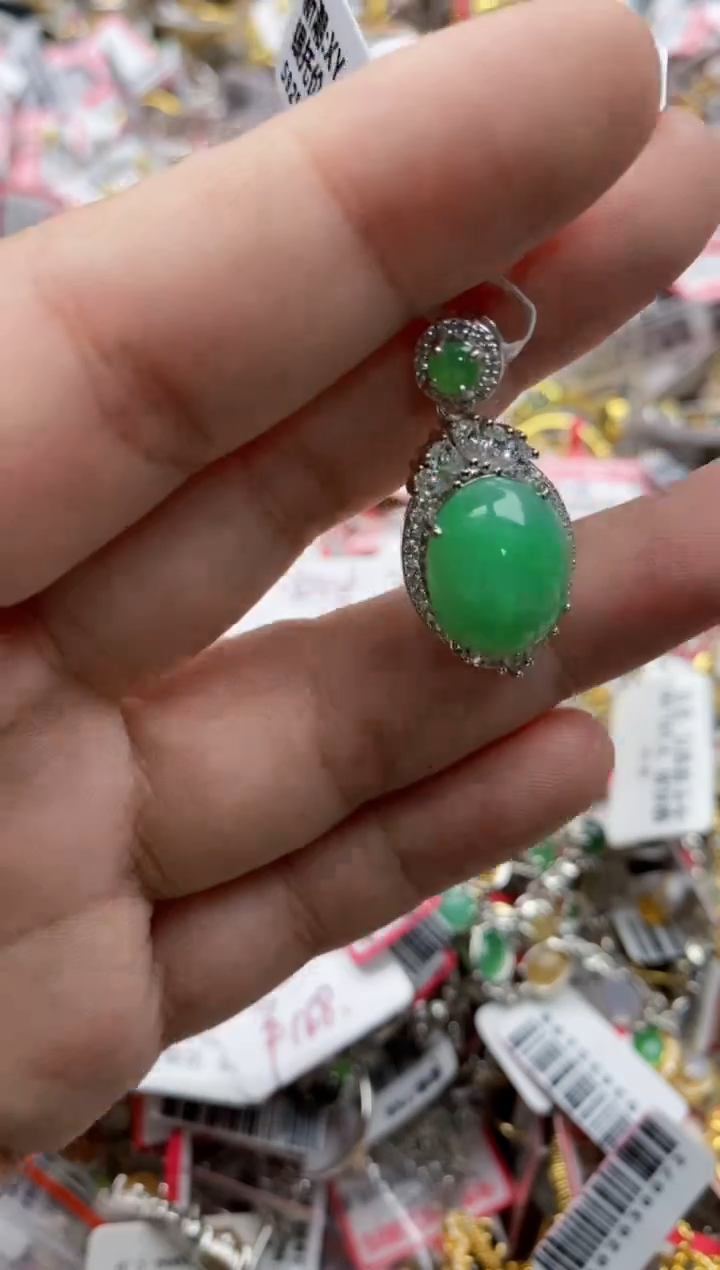 【闪购商品】翡翠戒指银S925镶嵌55555--1