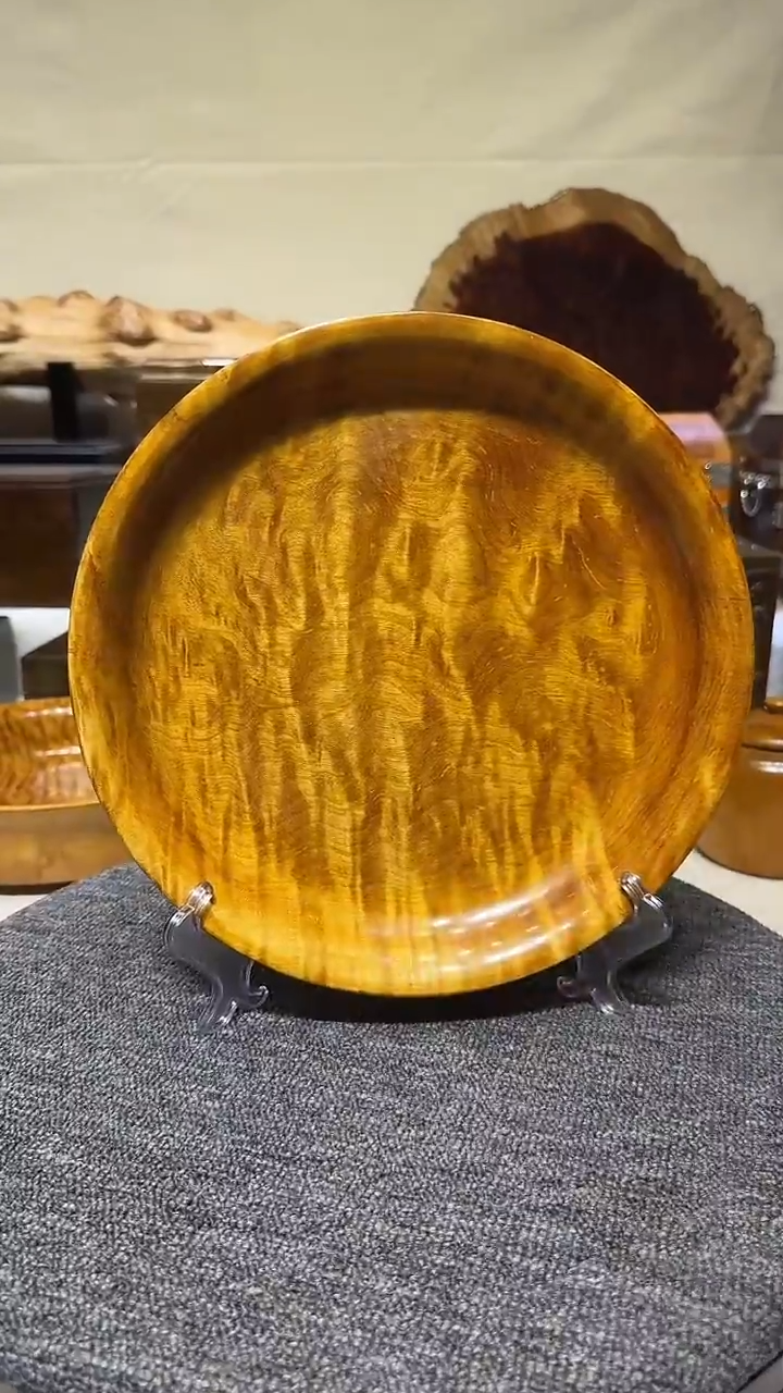金丝楠木老料满水波圆盘 27.2-4.7cm
