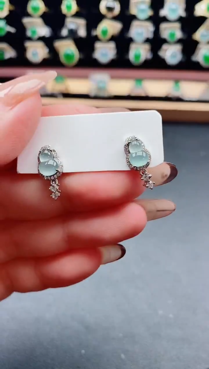 银S925镶嵌戒指翡翠1