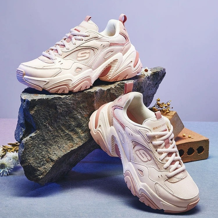 【粉机甲】斯凯奇限定复古百搭潮流休闲人生跑鞋机甲老爹鞋149916