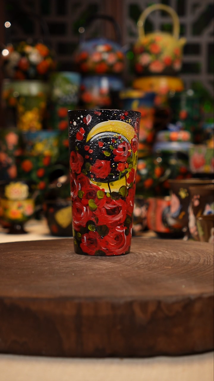 紫砂油画手绘釉下彩