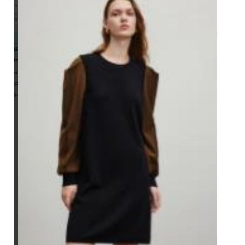 【粉丝专属】无袖不褪色连衣裙宽松黑色长裙圆领显瘦长袖Y538302160