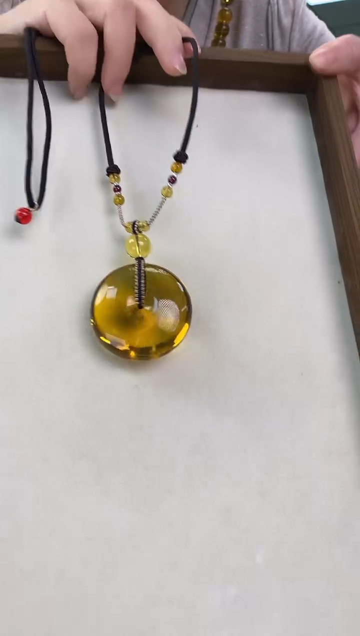 【闪购商品】蓝珀颈饰未镶嵌蓝珀净水平安扣