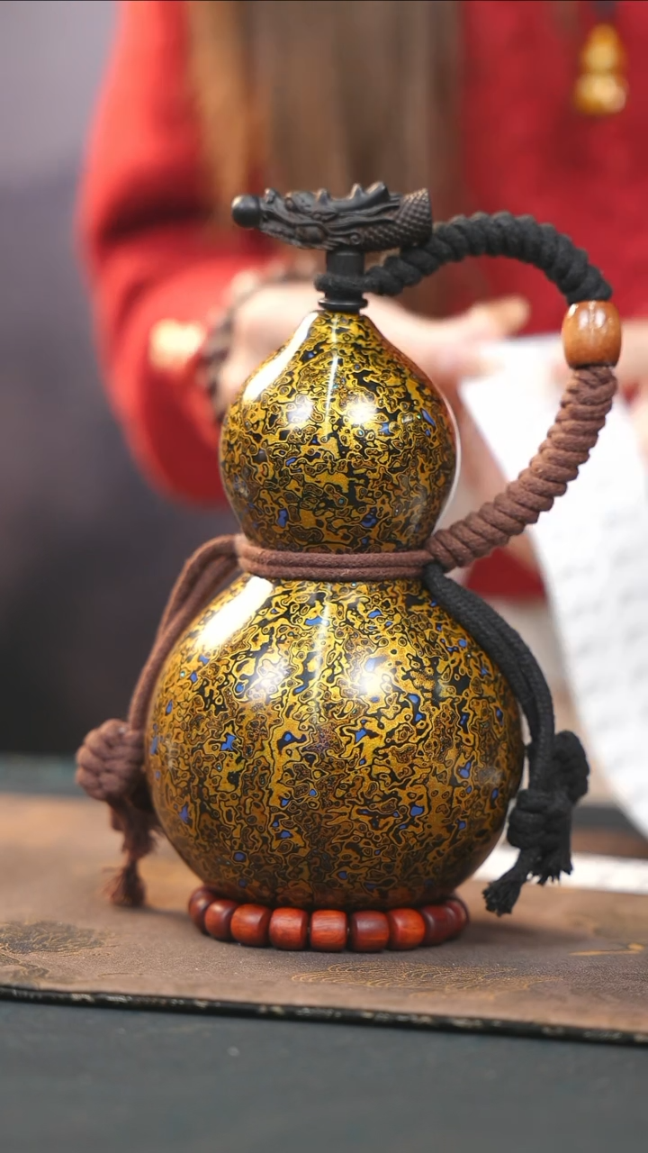 【闪购商品】WB130漆艺酒葫芦不包手串及旋转底座