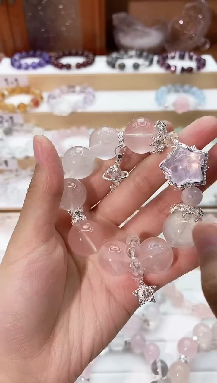 【闪购商品】水晶手串未镶嵌粉晶手串