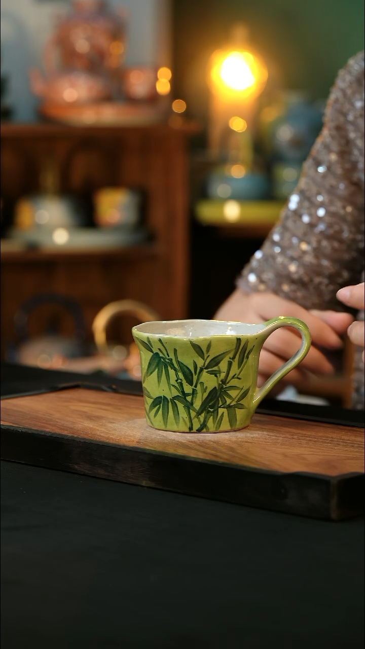 杯手绘心瓷陶瓷浮力