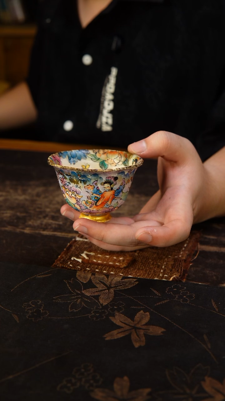 旁舍园园   十二花神系列 花仙子薄胎主人杯