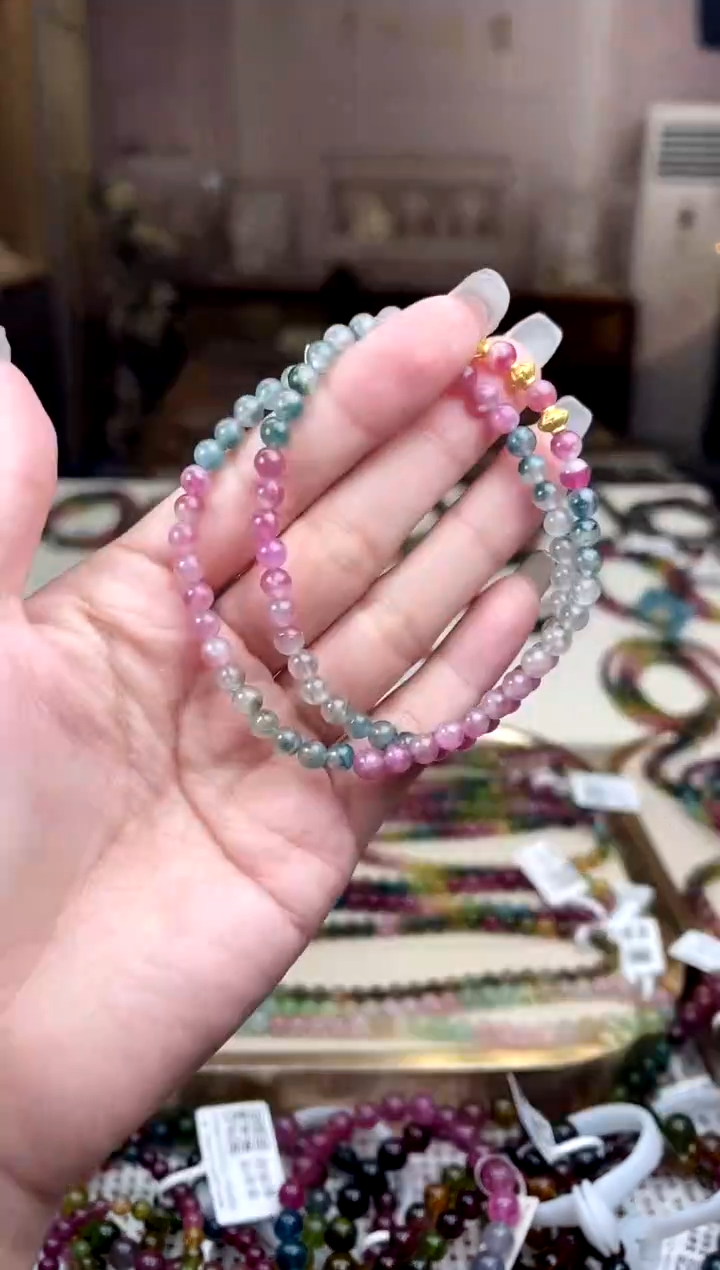 【闪购商品】碧玺/未镶嵌4mm+碧玺多圈多样性发货