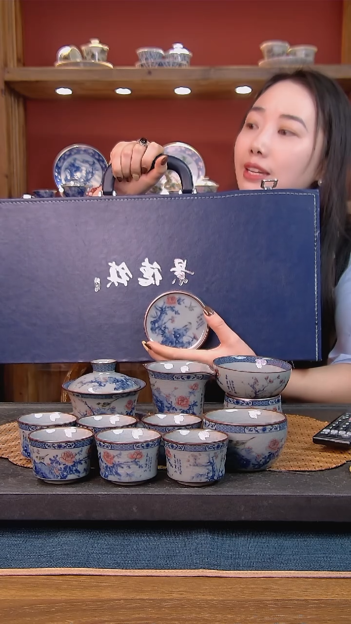 礼盒款11件套 老陶泥开片纹陶瓷茶具
