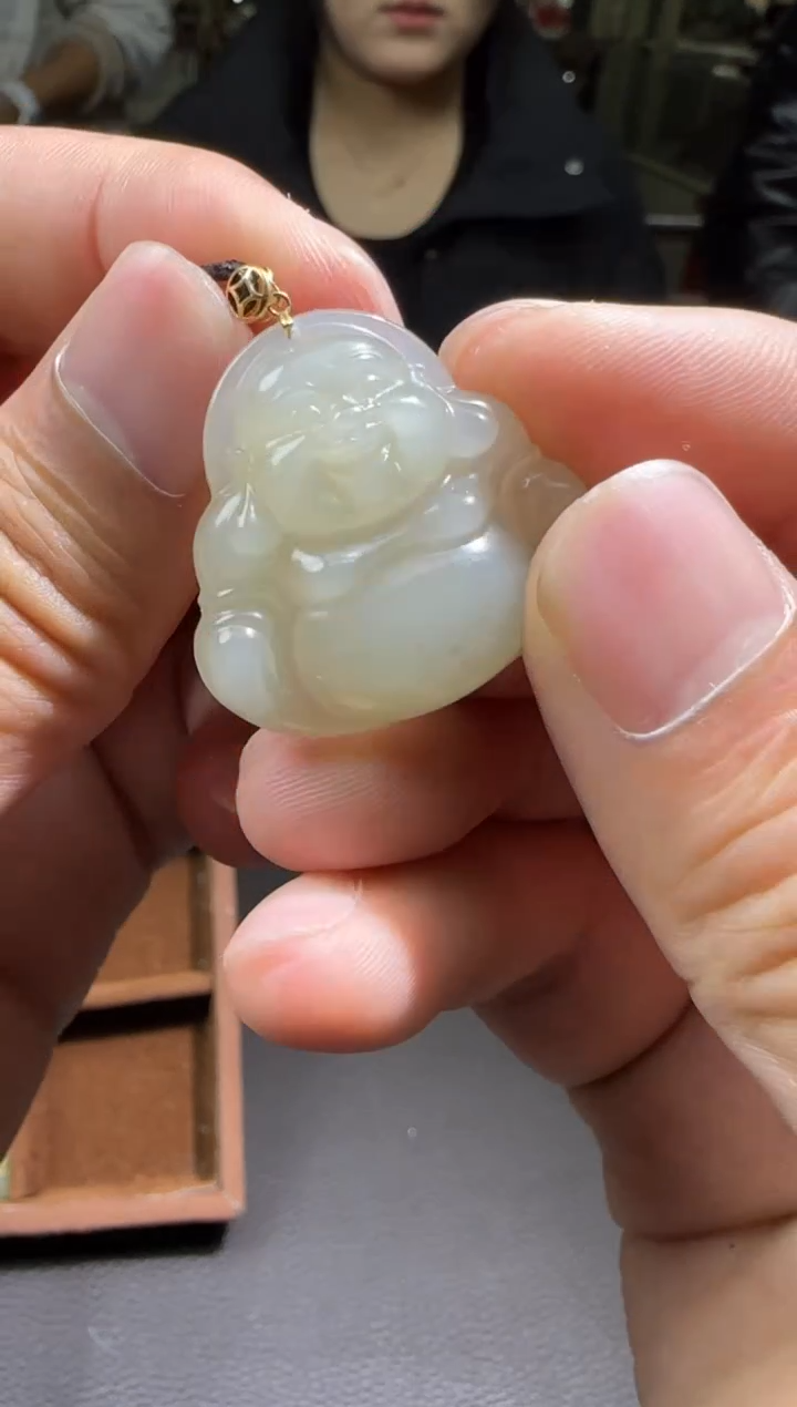 【闪购商品】和田玉【海122】5018K金镶嵌9052