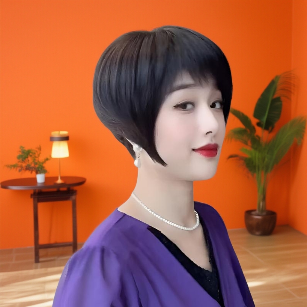 升级减龄波波头蓬松假发透气短发轻薄仿真舒适女士发套修脸型13YS