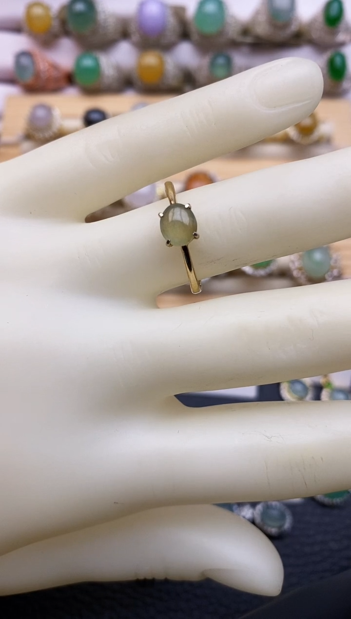 【闪购商品】翡翠戒指银S925镶嵌2368