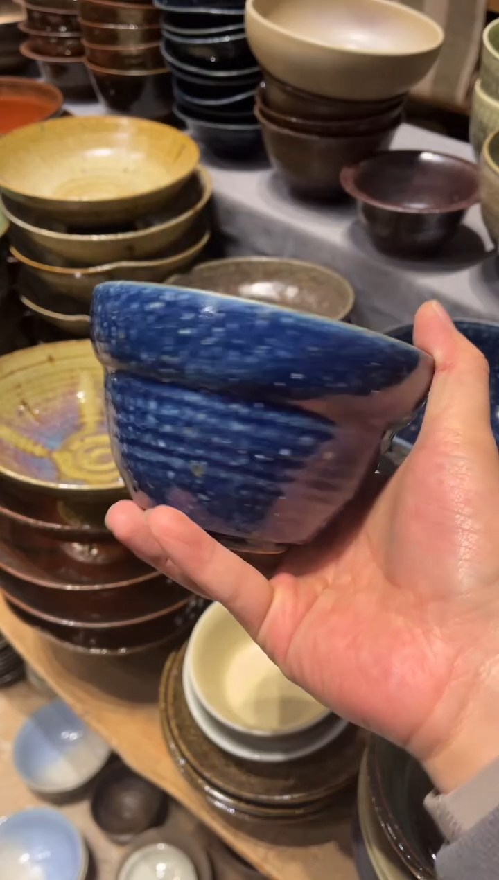 【闪购商品】瓷片755粗陶蓝葫芦米饭碗1个