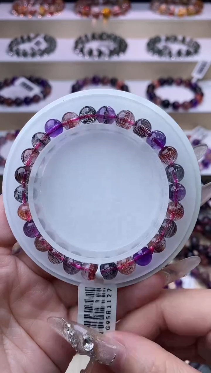 【闪购商品】水晶手链未镶嵌黑加仑超七7m+