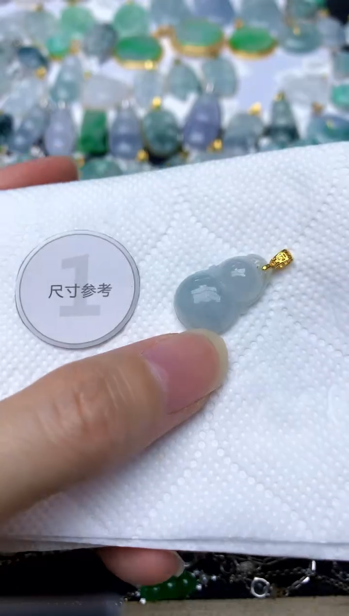 颈饰银S925镶嵌翡翠天然A货翡翠