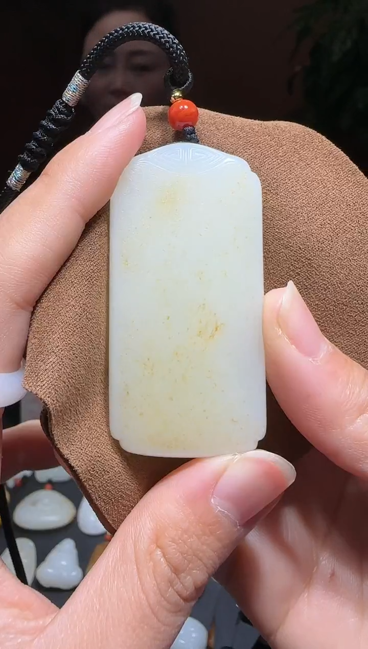 【闪购商品】和田玉挂件未镶嵌平安无事牌
