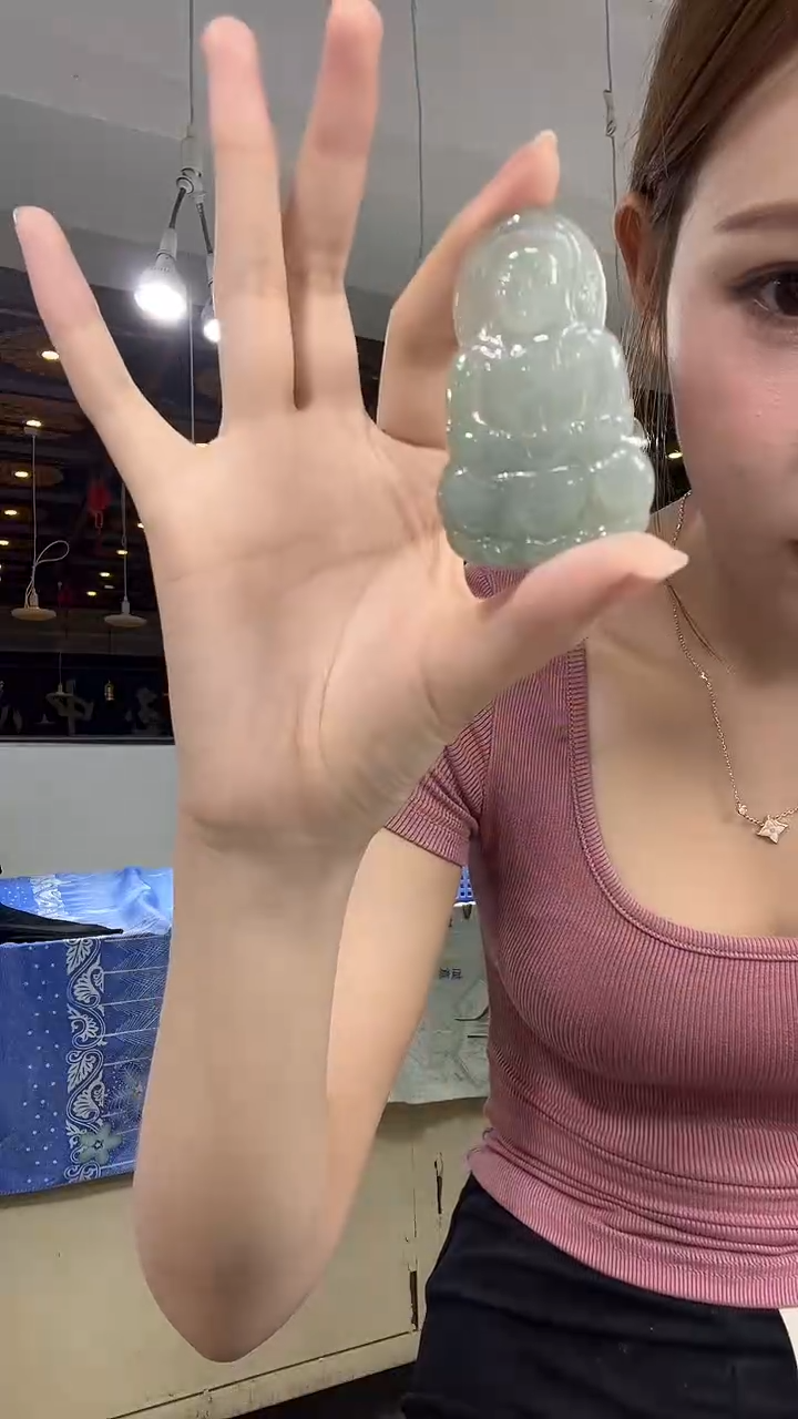 翡翠未镶嵌颈饰3751天然珠宝翡翠玉石观音带绳多样性发一个