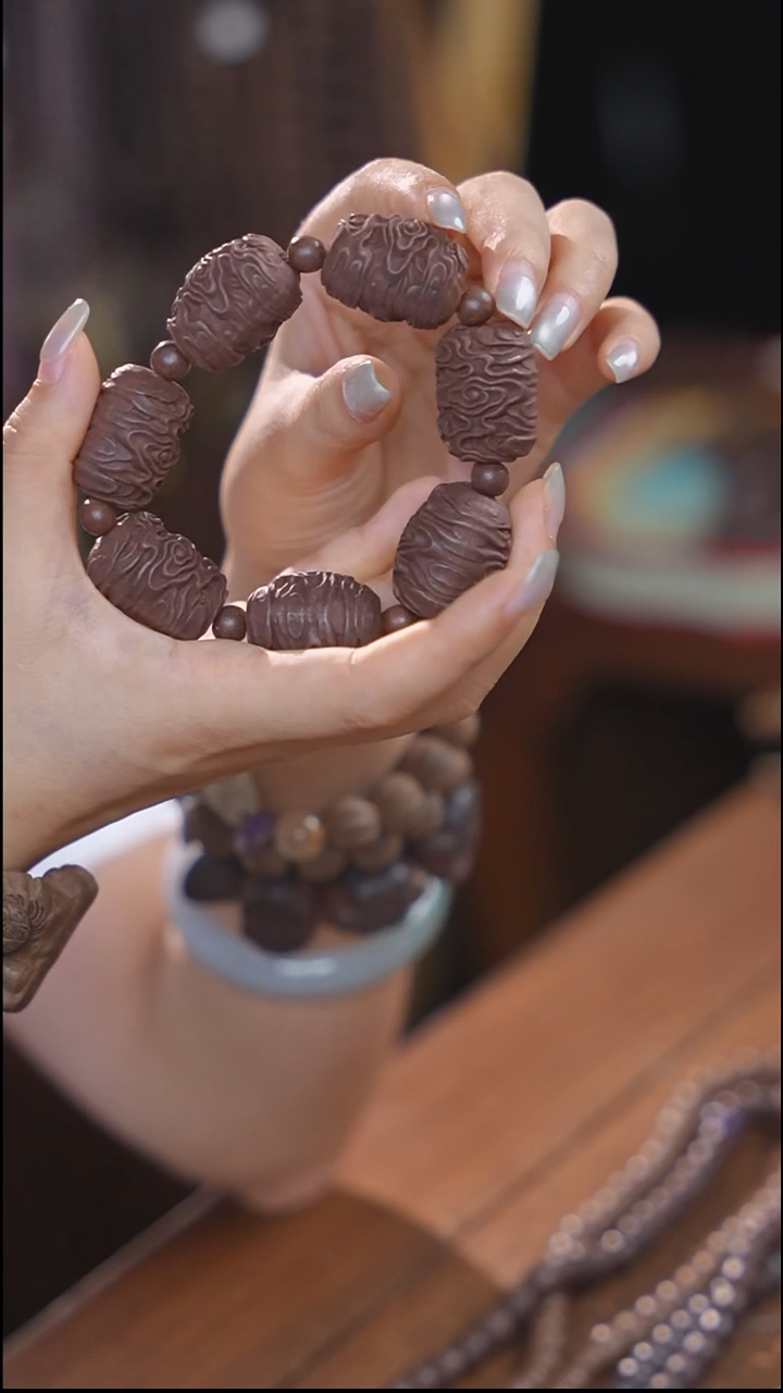 泥塑念慈大祥云珠单圈手串款式