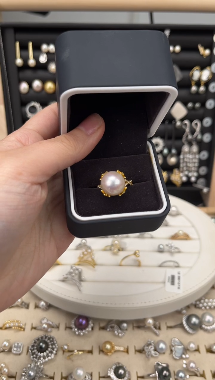 【闪购商品】淡水珍珠戒指银S925镶嵌S925淡水戒指（微瑕）