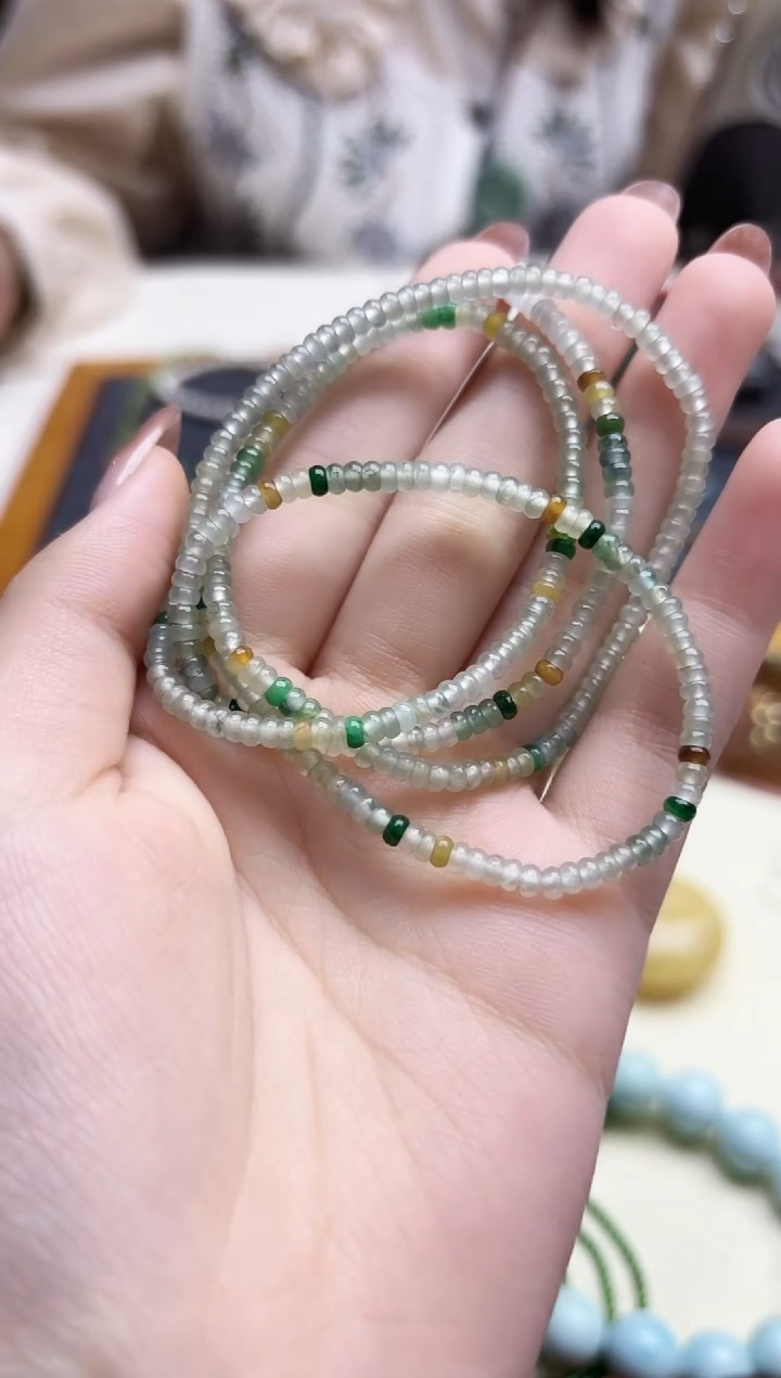 未镶嵌挂件翡翠翡翠直切长串YD