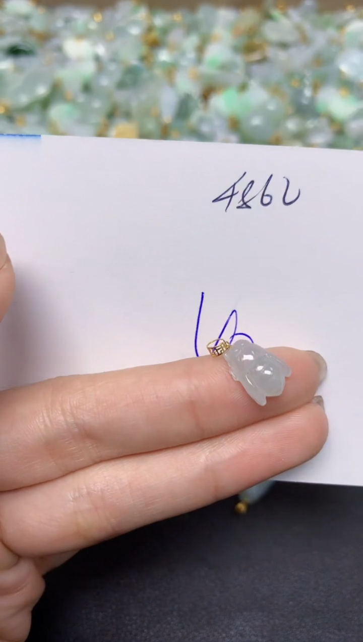 【闪购商品】翡翠颈饰18K金镶嵌天然翡翠A货