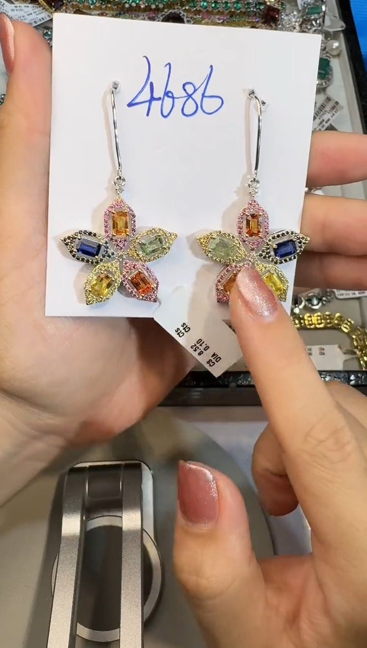 【闪购商品】定制蓝宝石耳饰未镶嵌耳饰