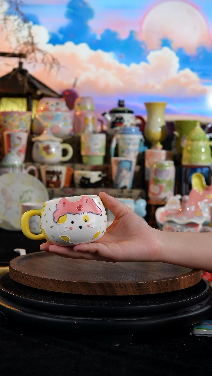 陶瓷便携款手工手绘景德镇陶瓷