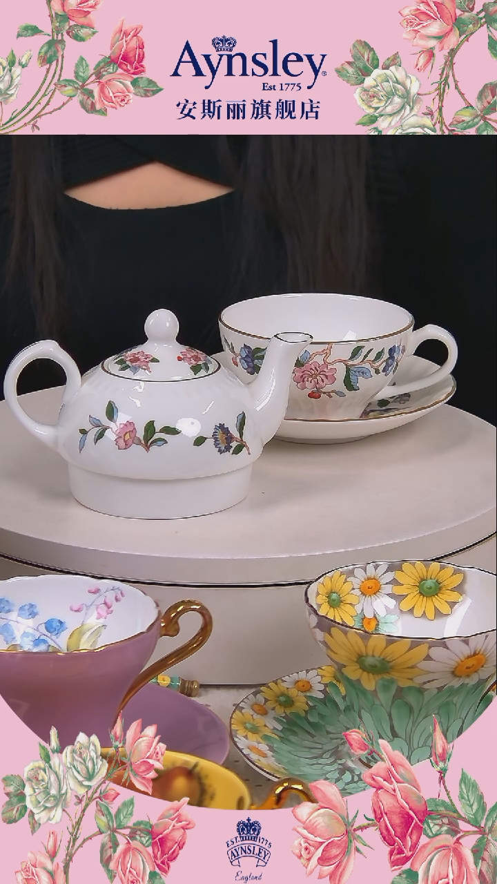 【闪购商品】新骨瓷雀鸟子母壶