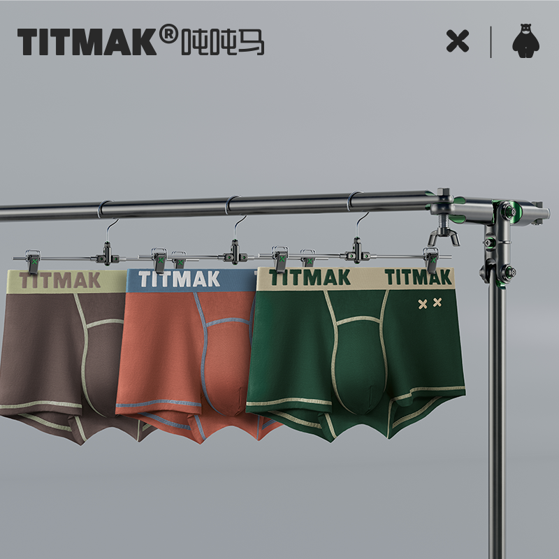 吨吨马男士四角纯棉短裤抗抑菌薄款透气平角中腰男生内裤806