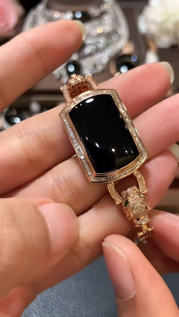 18K金镶嵌手链翡翠m57 